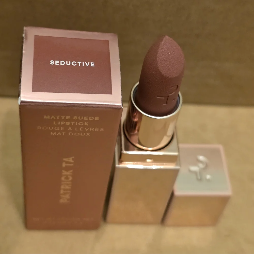 Patrick Ta Major Headlines Matte Suede Lipstick SEDUCTIVE/warm mauve. BNIB